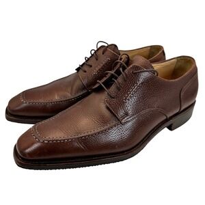 Romano Martegani Apron Toe Derbies Mens 8 Brown Leather‎ Italian Luxury Classic